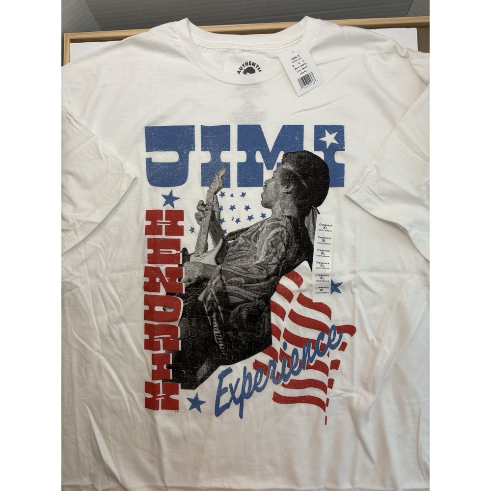 Authentic Hendrix Jimi Hendrix Experience White Graphic T-Shirt XL 2JHM133